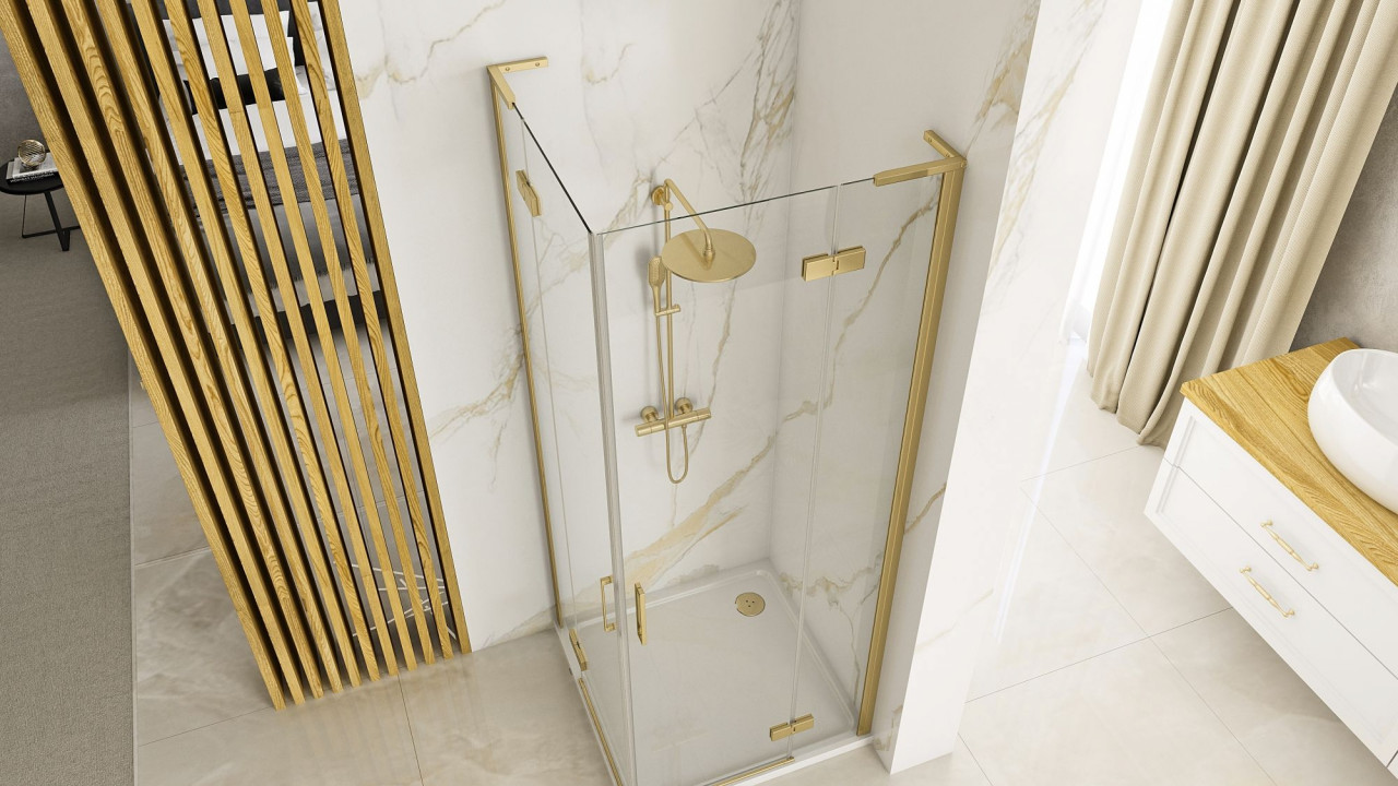 Poze Cabina dus Hugo 80x80 auriu periat