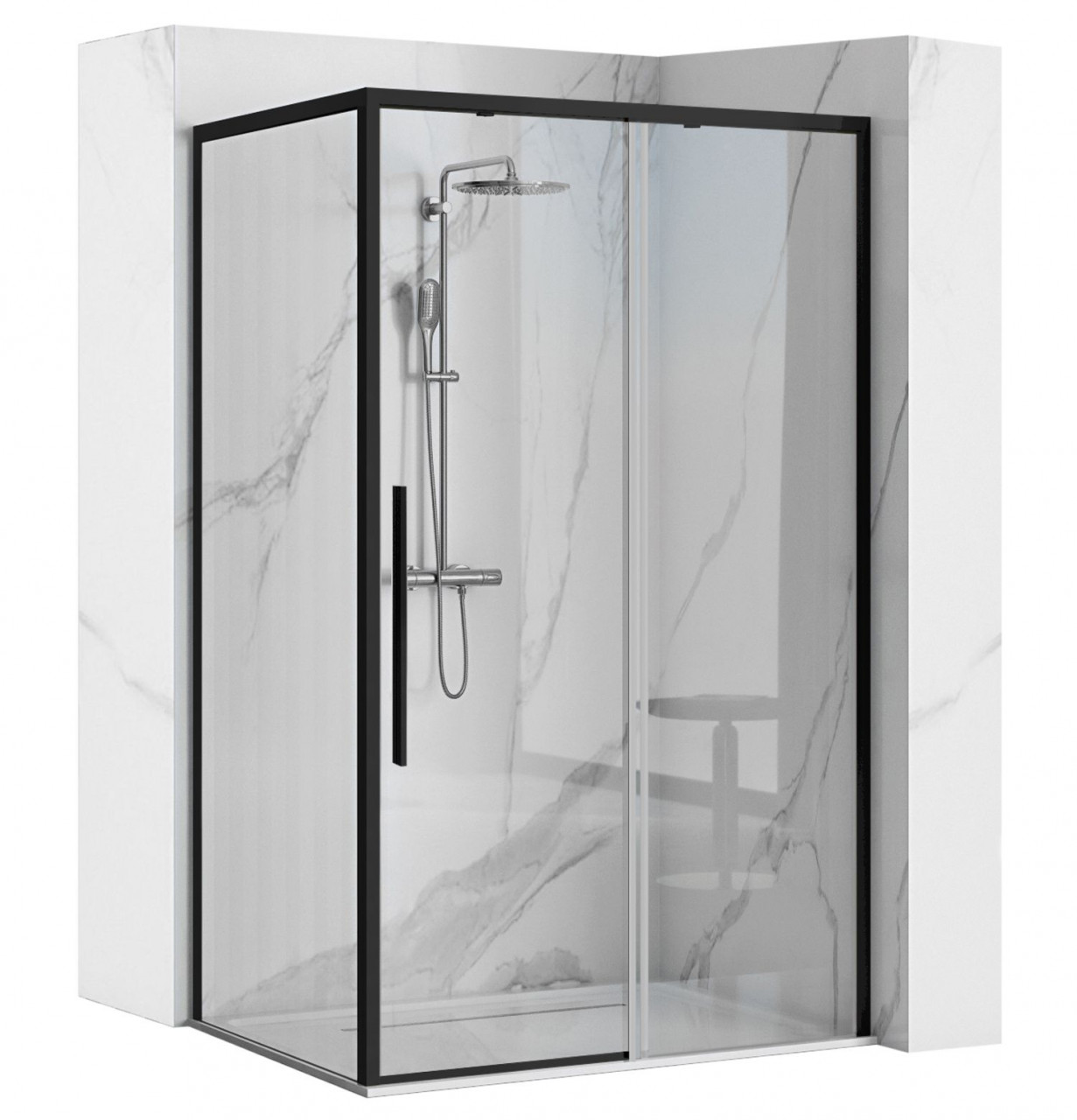 Poze Cabina dus Solar negru - 90x120 cm