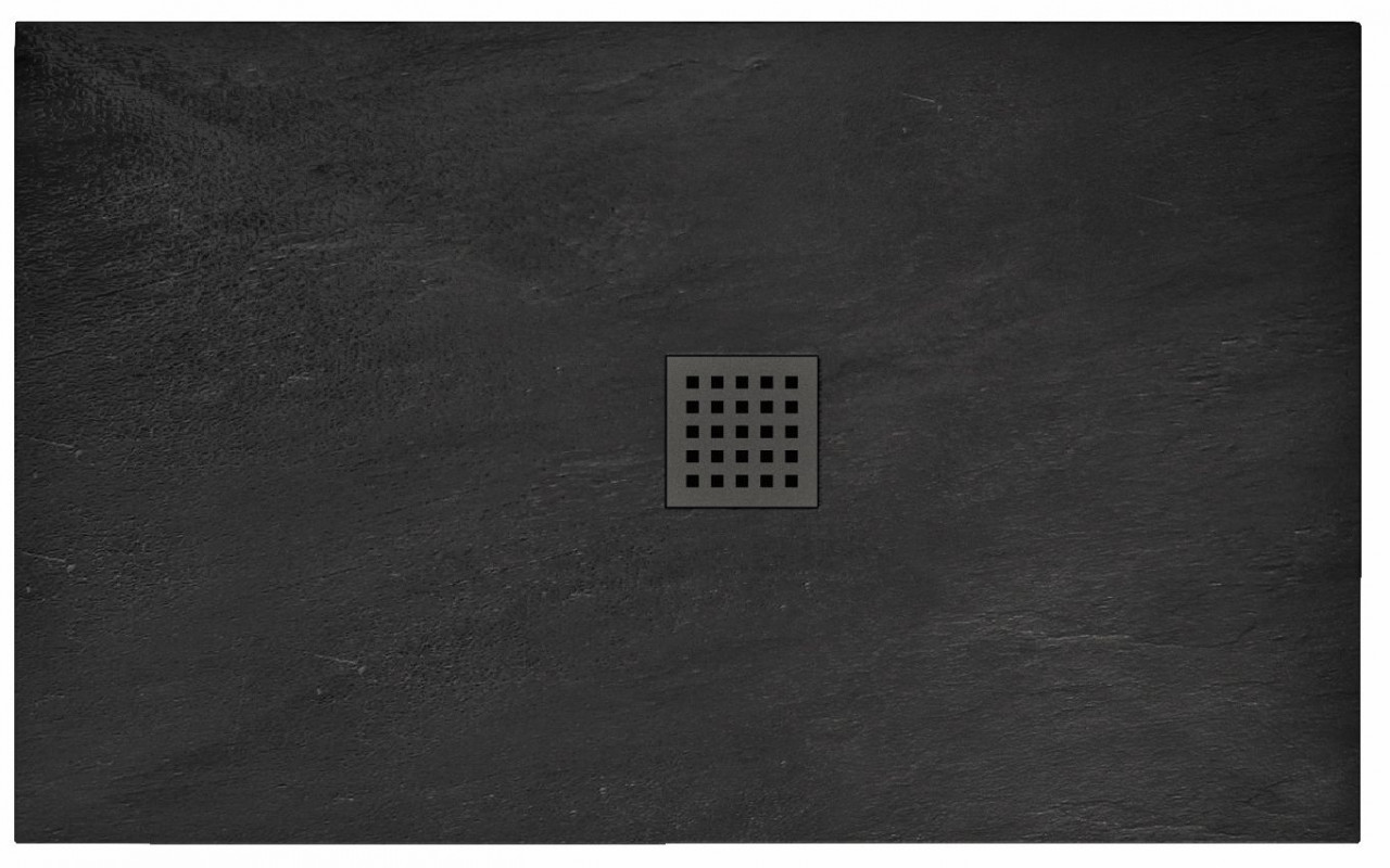 Poze Cadita pentru dus Rock neagra – L80 x l120cm