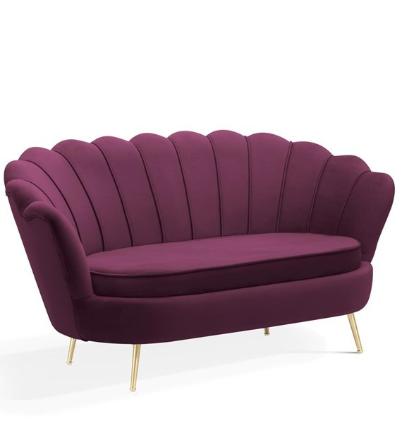 Poze Canapea 2 locuri Muszelka burgundy – H82 cm