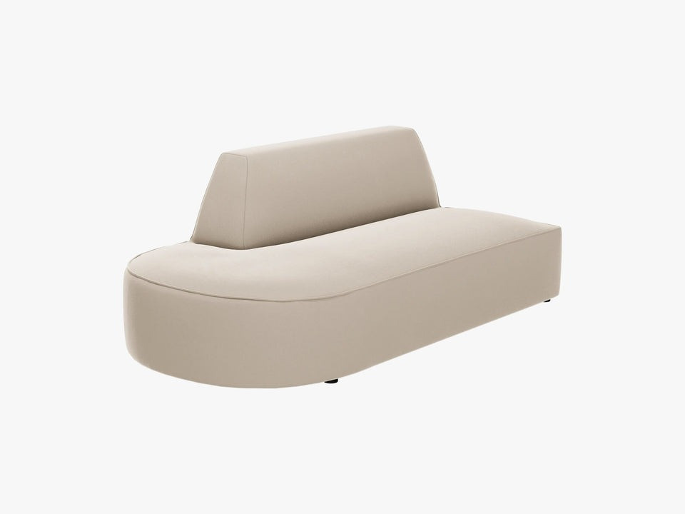 Poze Canapea 2 locuri rotunjita deschisa Ruby catifea L181 cm