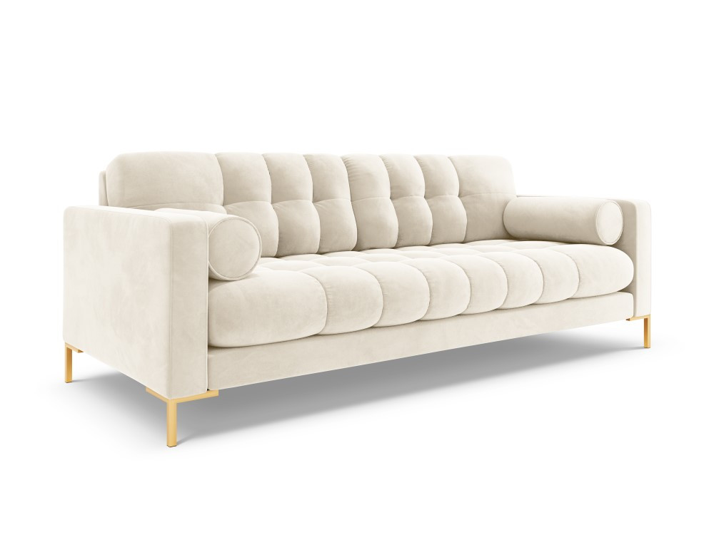 Poze Canapea Bali 3 locuri velvet/picioare gold – L177 x l92 x h75