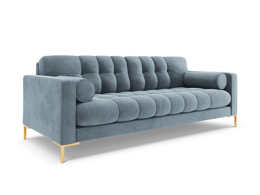 Poze Canapea Bali 3 locuri velvet/picioare gold – L177 x l92 x h75