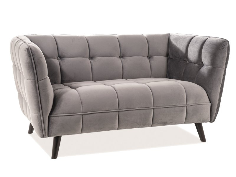 Canapea castello 2 velvet gri blu14/wenge