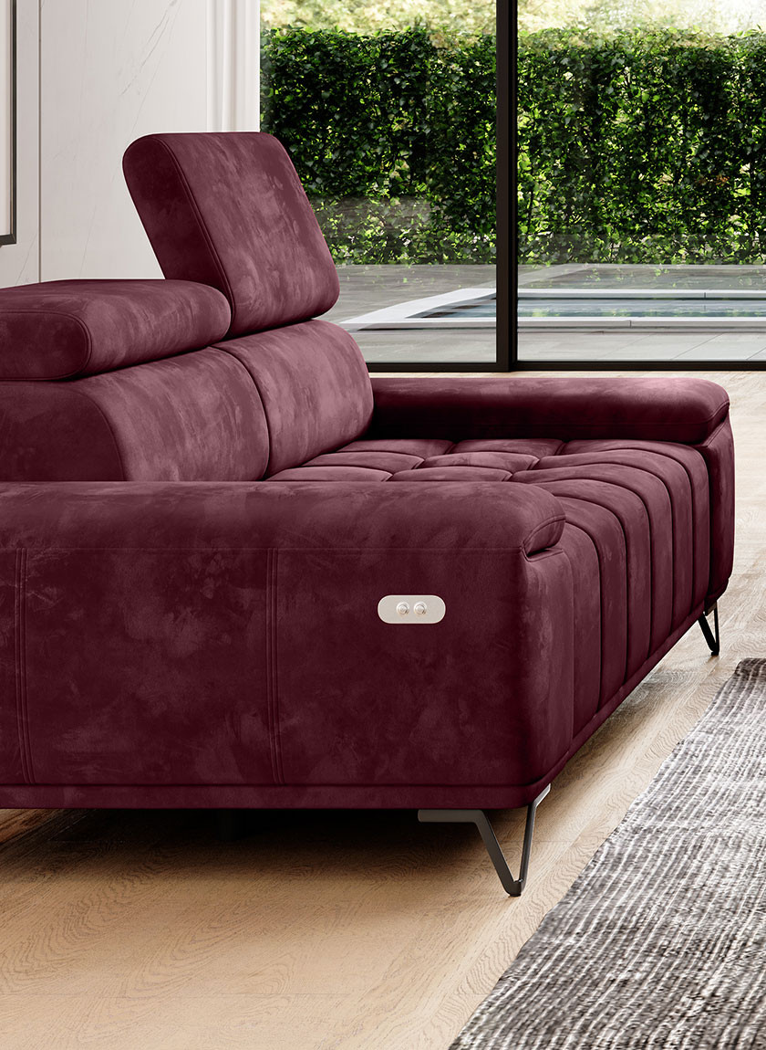Poze Canapea cu reglaj electric Palladio 3E L212 cm