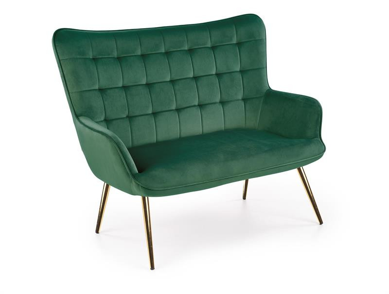Poze Canapea fixa tapitata Castel 2 XL Verde – L129 x l99 x h100 cm