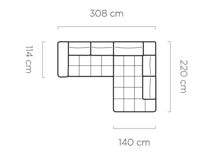 Poze Coltar cu reglaj electric Montana XL - L308 x l220 x h97 cm