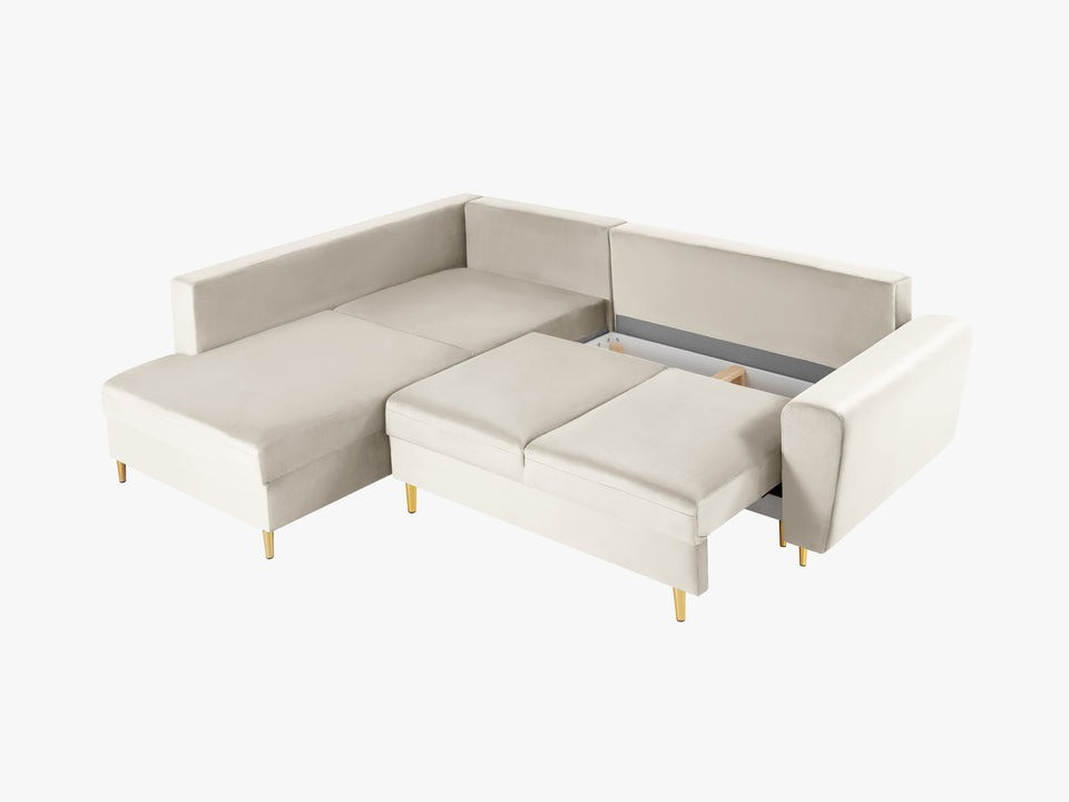 Poze Coltar extensibil 5 locuri Moghan catifea L243 cm