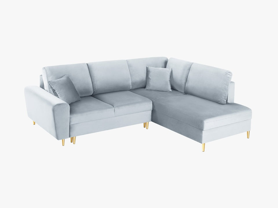 Poze Coltar extensibil 5 locuri Moghan catifea L243 cm