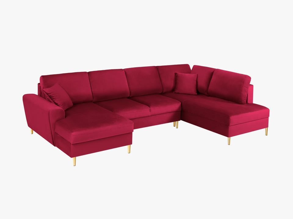Poze Coltar extensibil 7 locuri Moghan catifea L313 cm