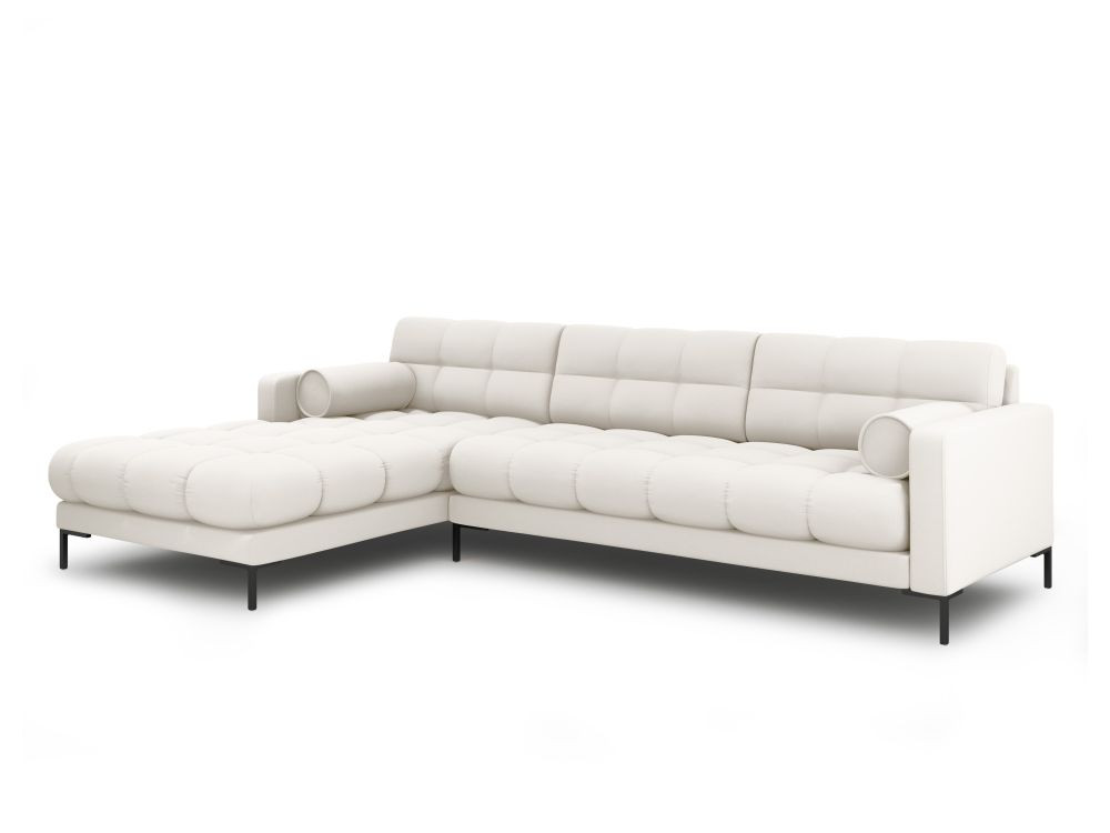 Poze Coltar tapitat Bali 5 locuri stofa/picioare negre – L293 x l185 x h75