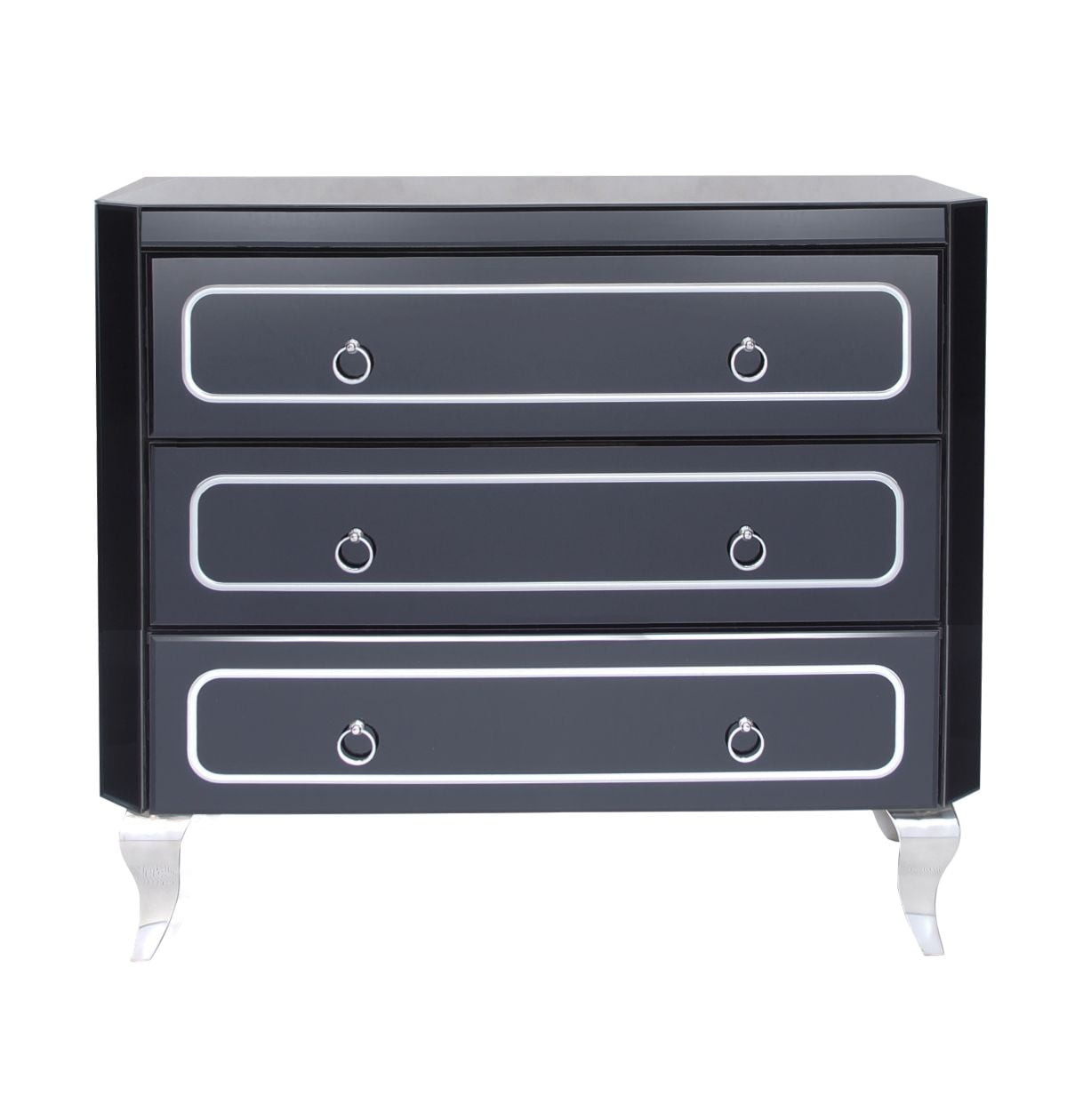 Poze Comoda Marina II negru/silver – H78 cm
