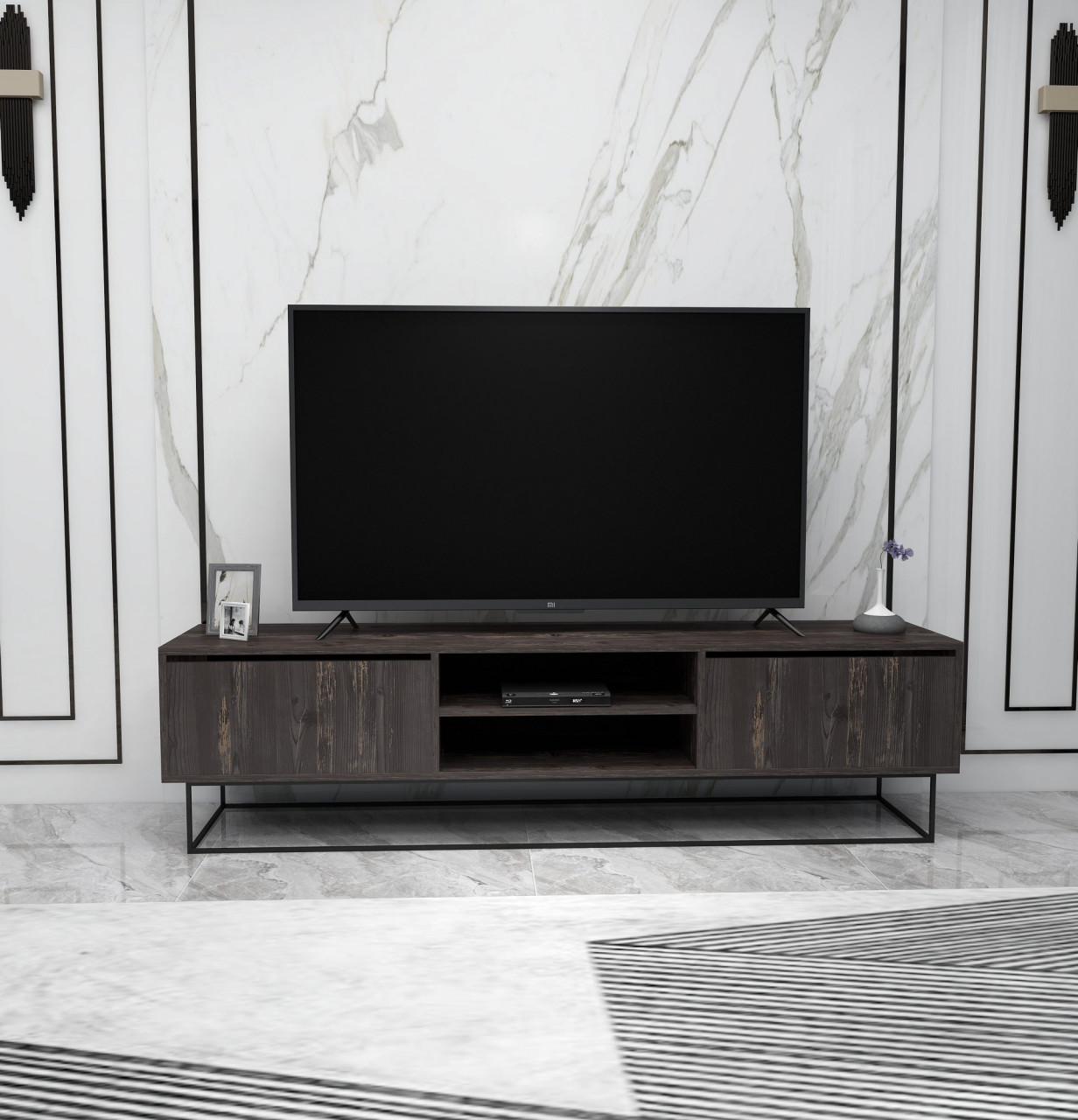 Poze Comoda TV Escape 180 maro inchis/negru