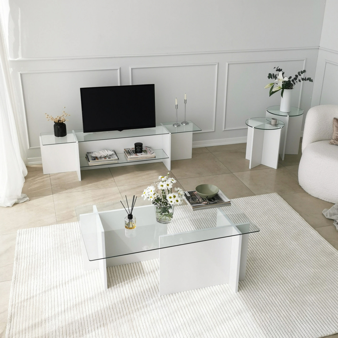 Poze Comoda TV Escape alba