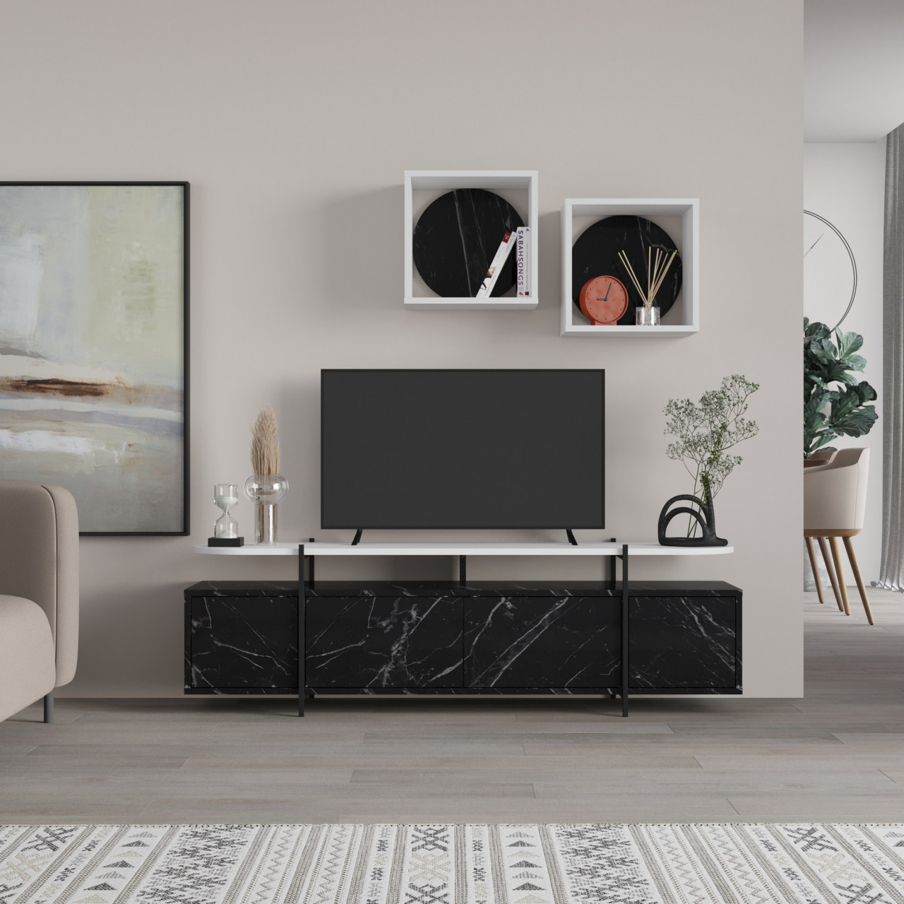 Poze Comoda TV Hanley alba