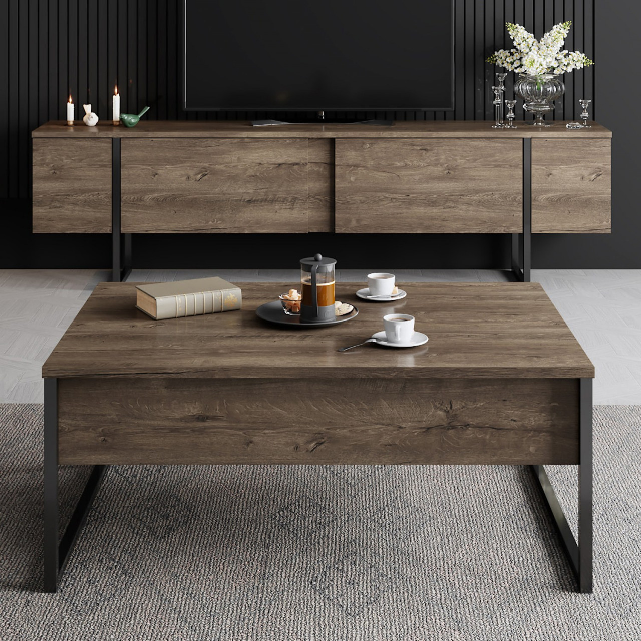 Poze Comoda TV Luxe nuc / negru