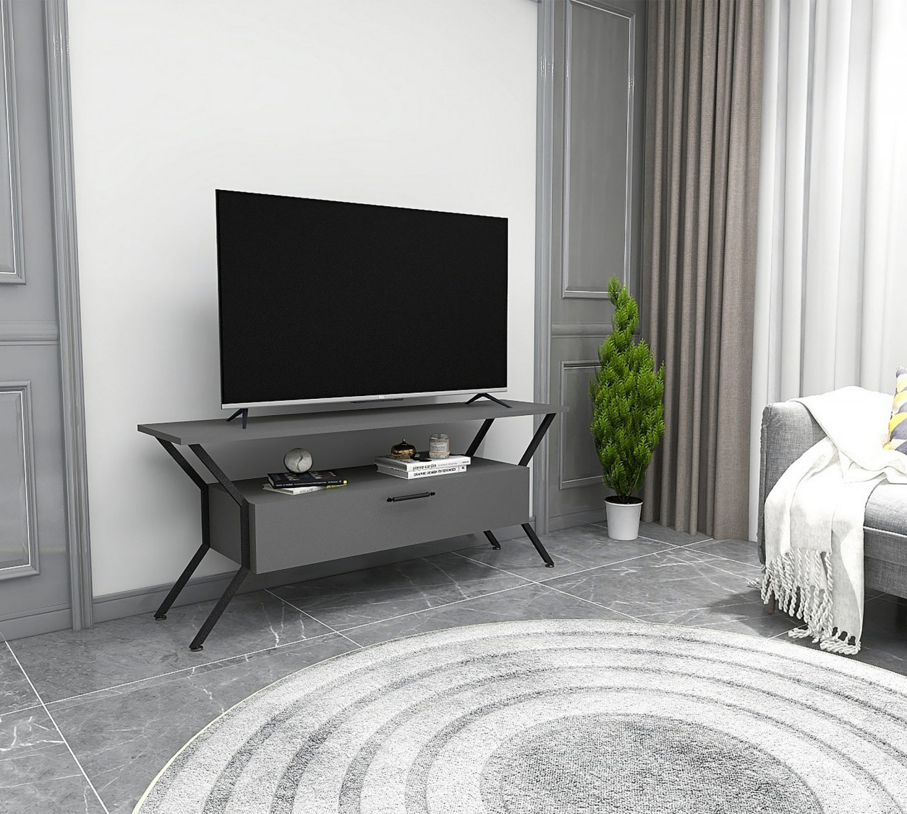 Poze Comoda TV Tarz antracit