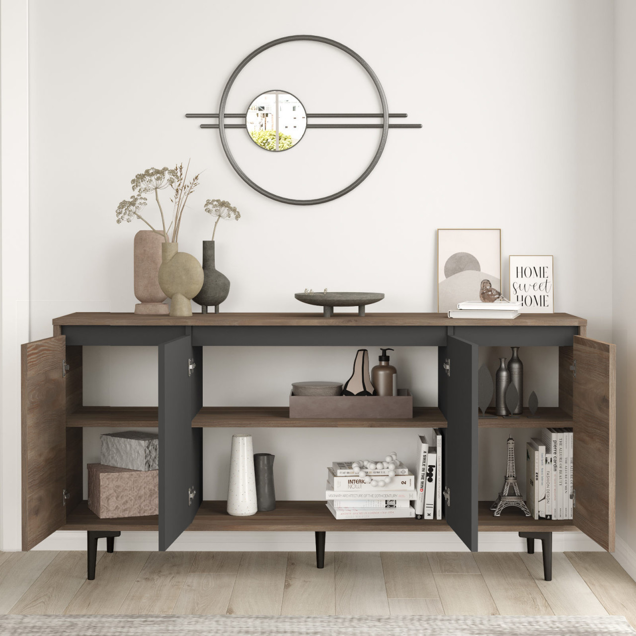 Poze Consola AR3 - CA maro/antracit - L160 cm- H78,6 cm