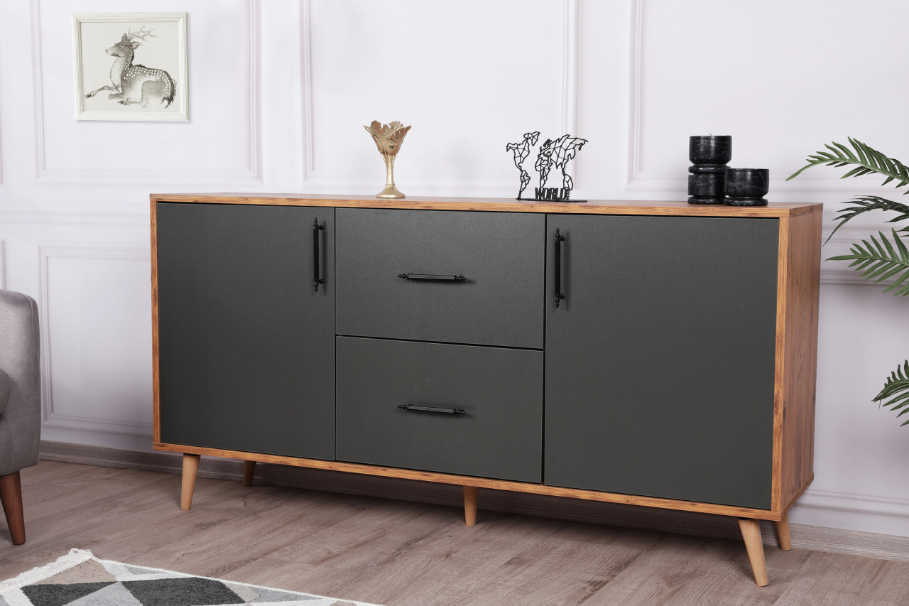 Poze Consola Cordoba din lemn cu sertare - L160 cm - H77 cm