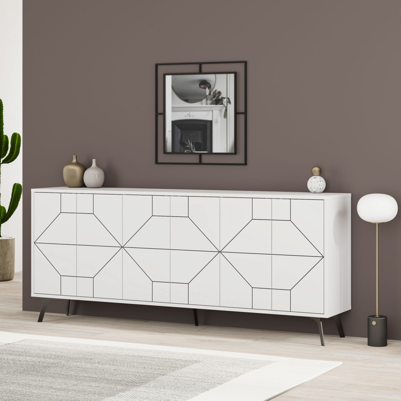 Poze Consola Dune alba- L183 cm -H 77,4 cm