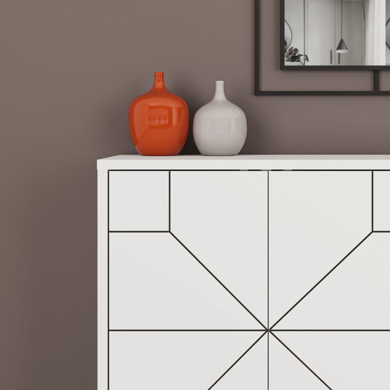 Poze Consola Dune alba MDF L123 cm - H62, 4 cm