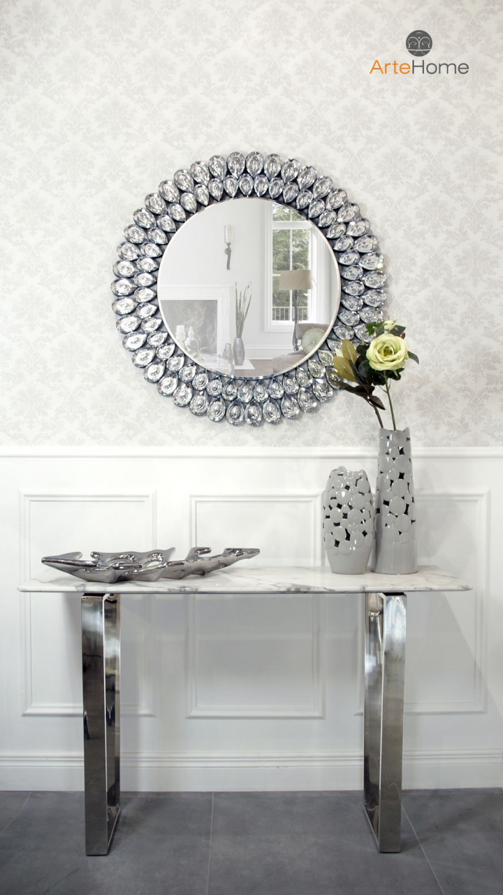 Poze Consola Madera marble silver – H76 cm