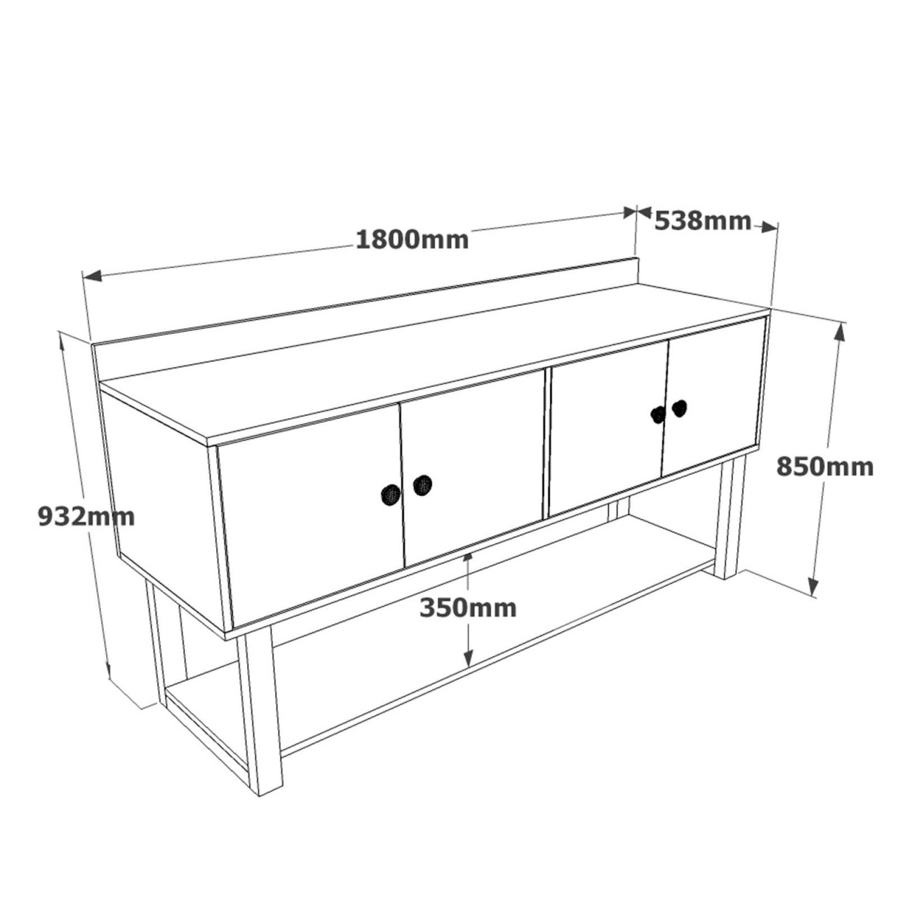 Poze Consola MN04 - BA MDF L180 xm - H93,2 cm