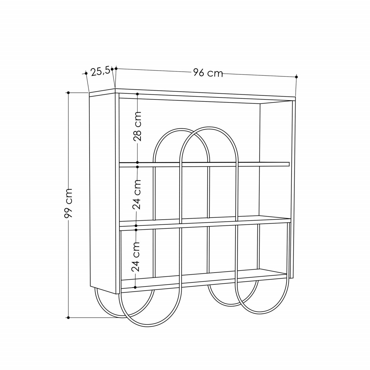 Poze Consola Norfolk maro inchis MDF L96 cm - H99 cm