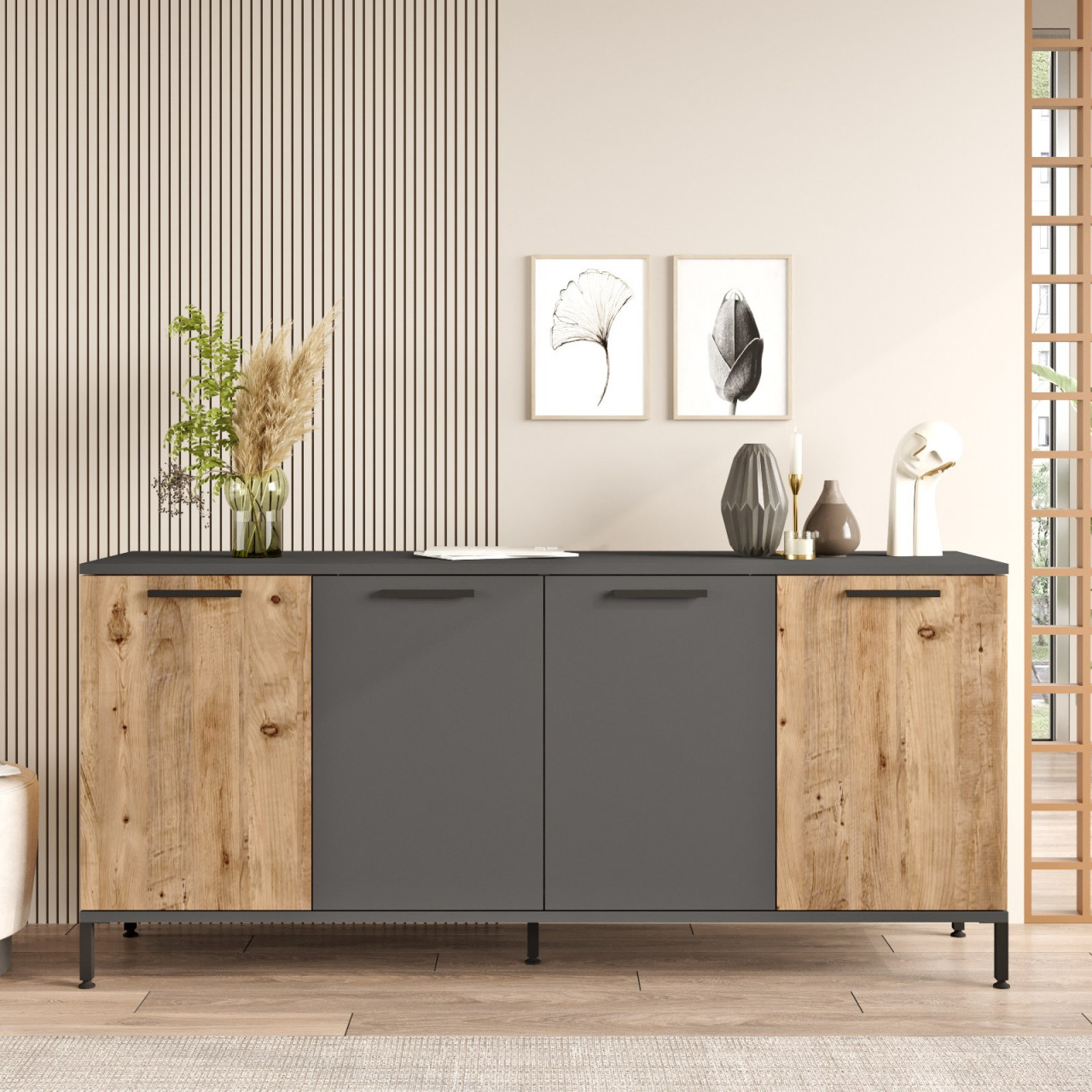 Poze Consola RL4-AA pin/antracit L160 cm - H71,8 cm