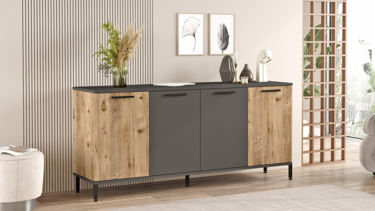 Poze Consola RL4-AA pin/antracit L160 cm - H71,8 cm
