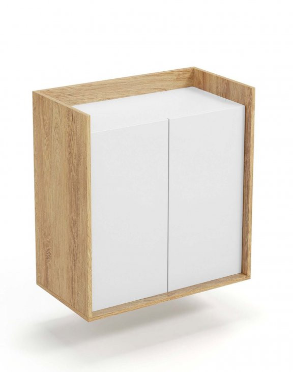 Poze Corp depozitare modular Mobius 2D natur/alb – H83 cm