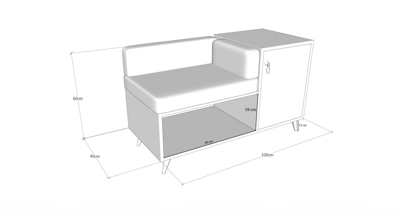 Poze Dulap MDF Anzer L100 cm - H60 cm