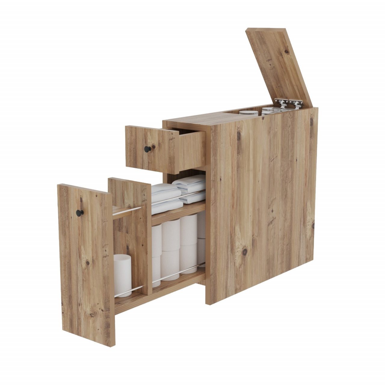 Poze Dulap MDF de baie Calencia stejar L19 cm - H55 cm