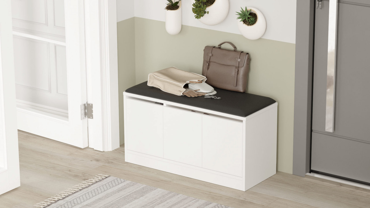 Poze Dulap MDF de incaltaminte MR2 - W alb L89,6 cm - H45,8 cm