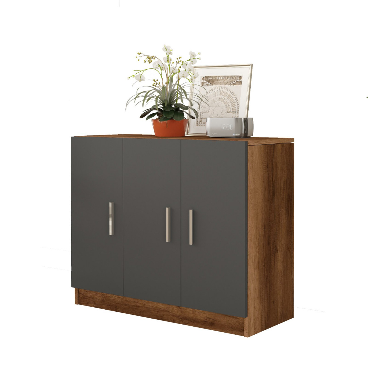 Poze Dulap MDF multifunctional Vario E nuc/antracit L89,1 cm - H73,8 cm