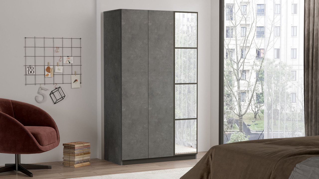 Poze Dulap MDF pentru haine HM1 - RG L103,8 cm - H183,8 cm