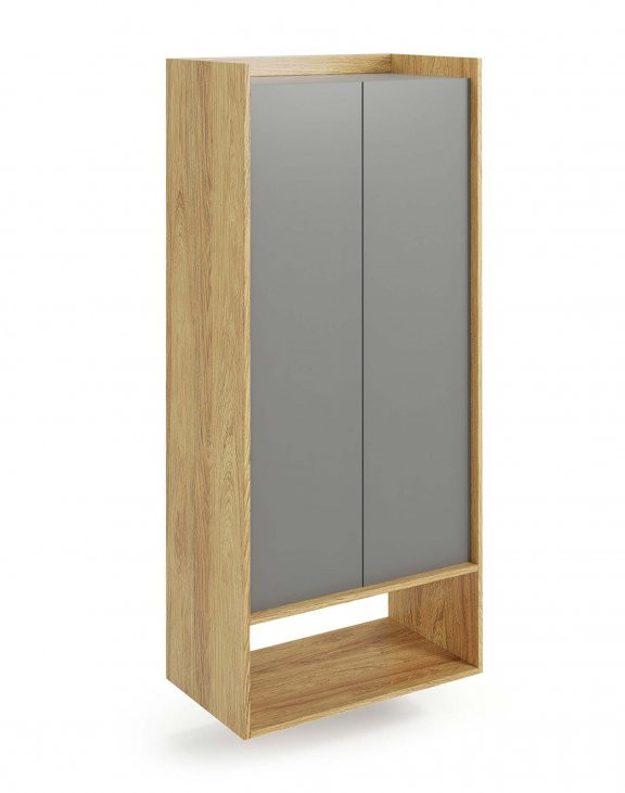 Poze Dulap modular Mobius 2D natur/gri – H179 cm
