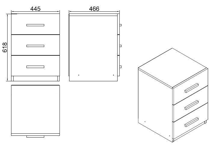 Poze Dulap Vario C alb L44,5 cm - H61,8 cm