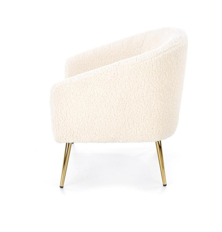 Poze Fotoliu plusat Grifon crem/gold – H78 cm
