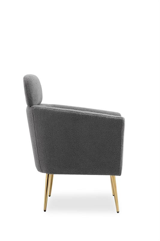 Poze Fotoliu plusat Melisa gri/gold - H96 cm