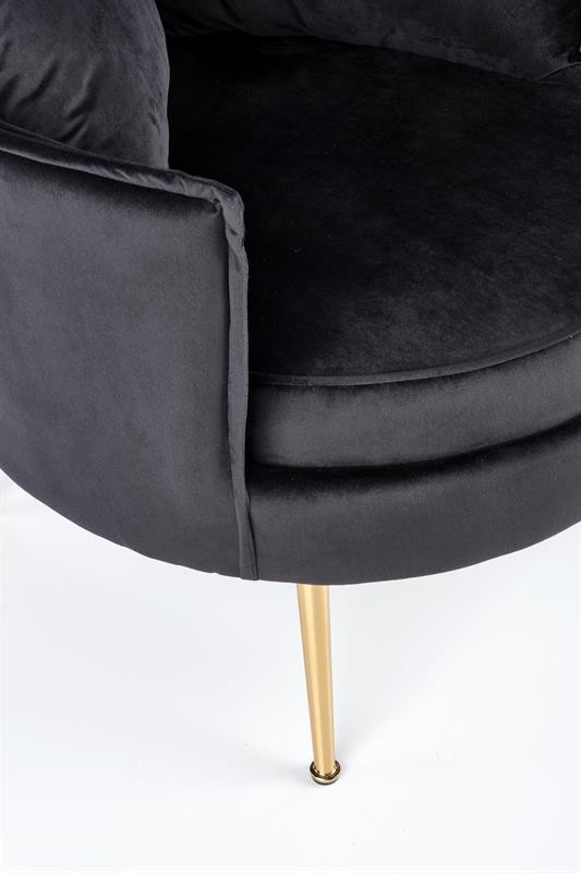 Poze Fotoliu tapitat Almond negru – H87 cm