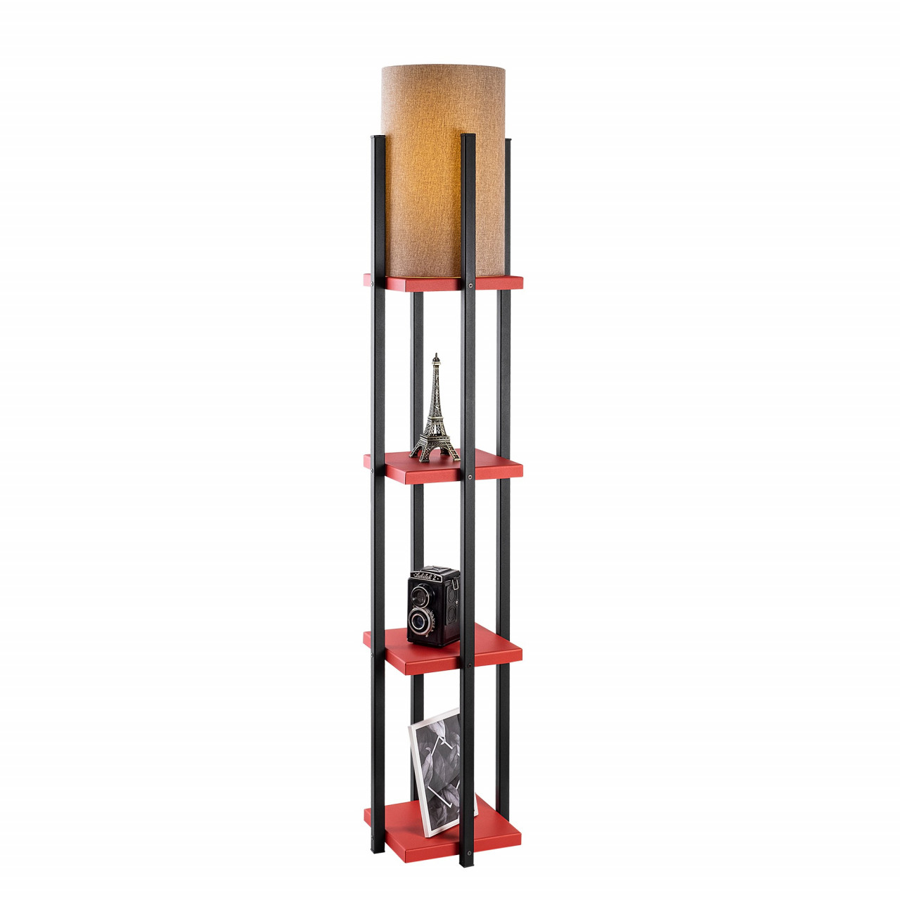 Poze Lampadar 7118 negru/rosu
