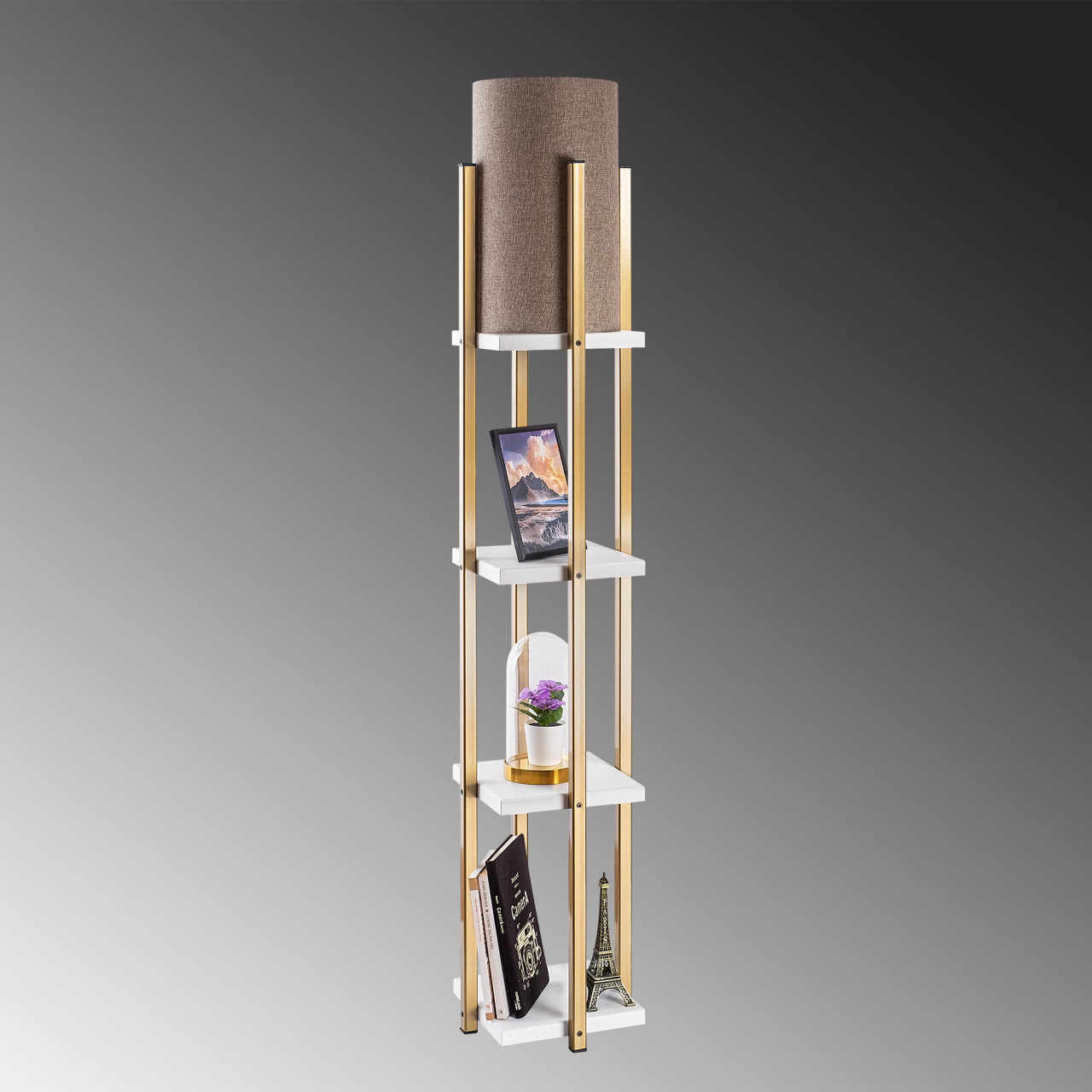 Poze Lampadar 7120 alb/auriu