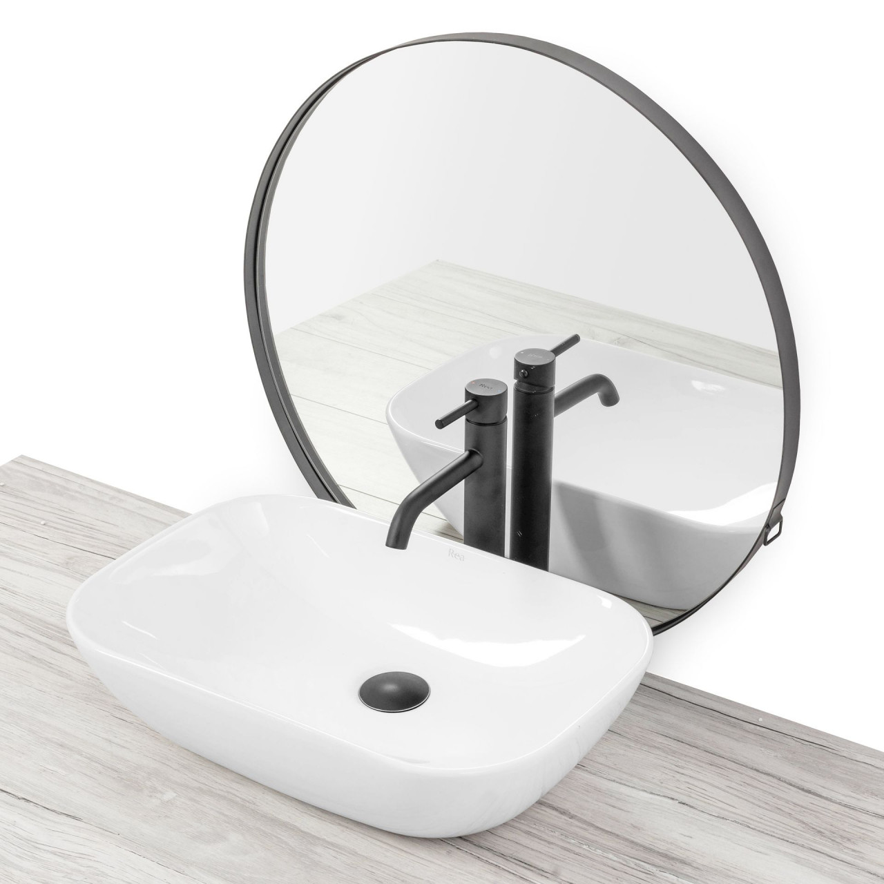 Poze Lavoar Claudia Alb ceramica sanitara - 51cm