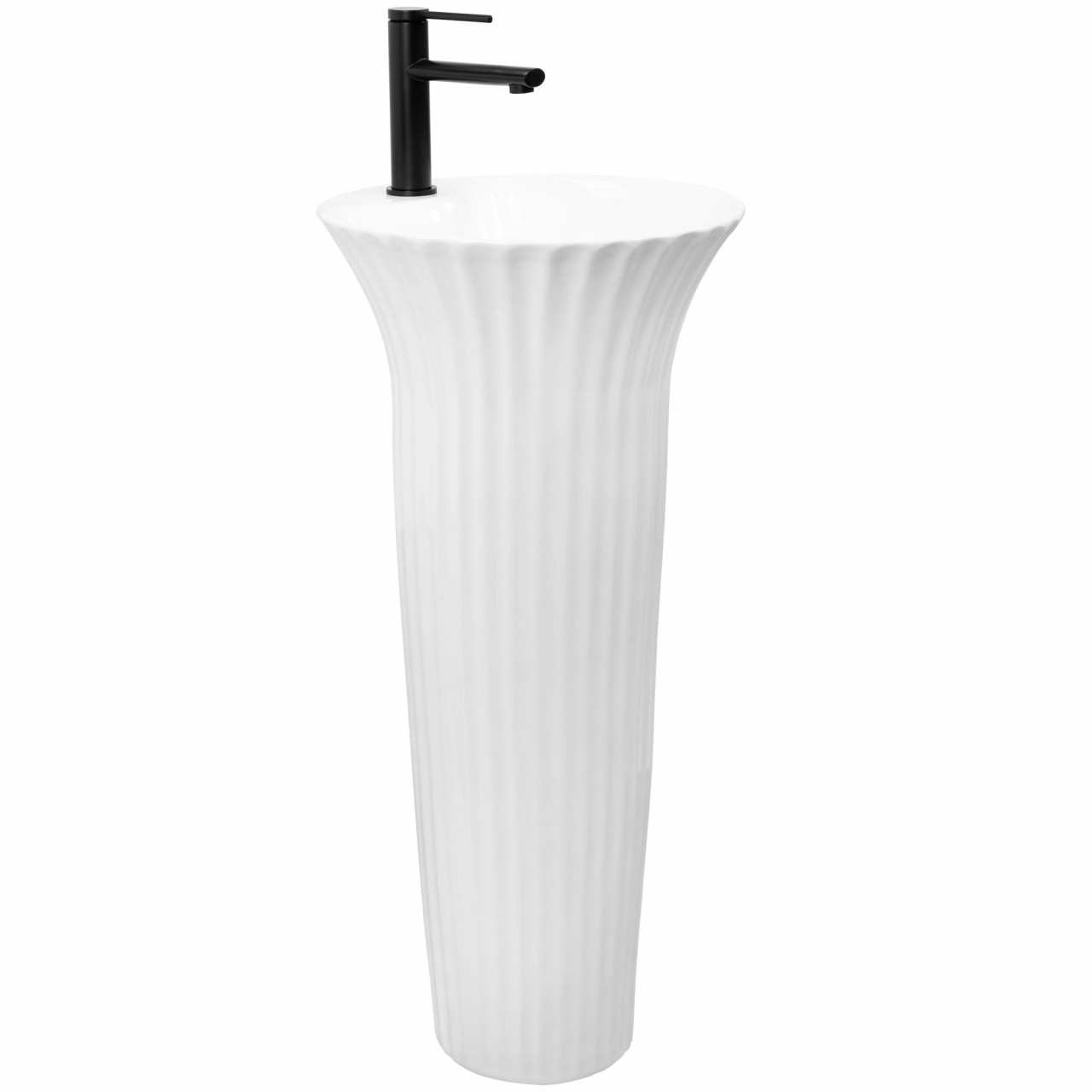 Poze Lavoar freestandind ceramic Hope alb H84 cm