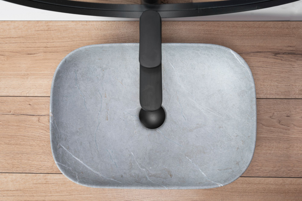 Poze Lavoar Livia Grey ceramica sanitara – 46,5 cm