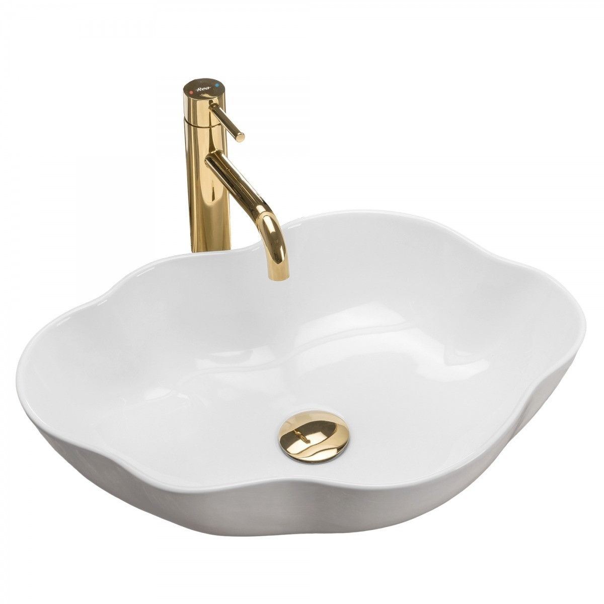 Poze Lavoar Pearl Shiny ceramica sanitara alb lucios – 51,5 cm