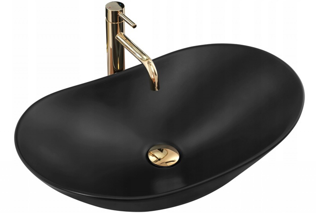 Poze Lavoar Royal negru mat ceramica sanitara – 61,5 cm