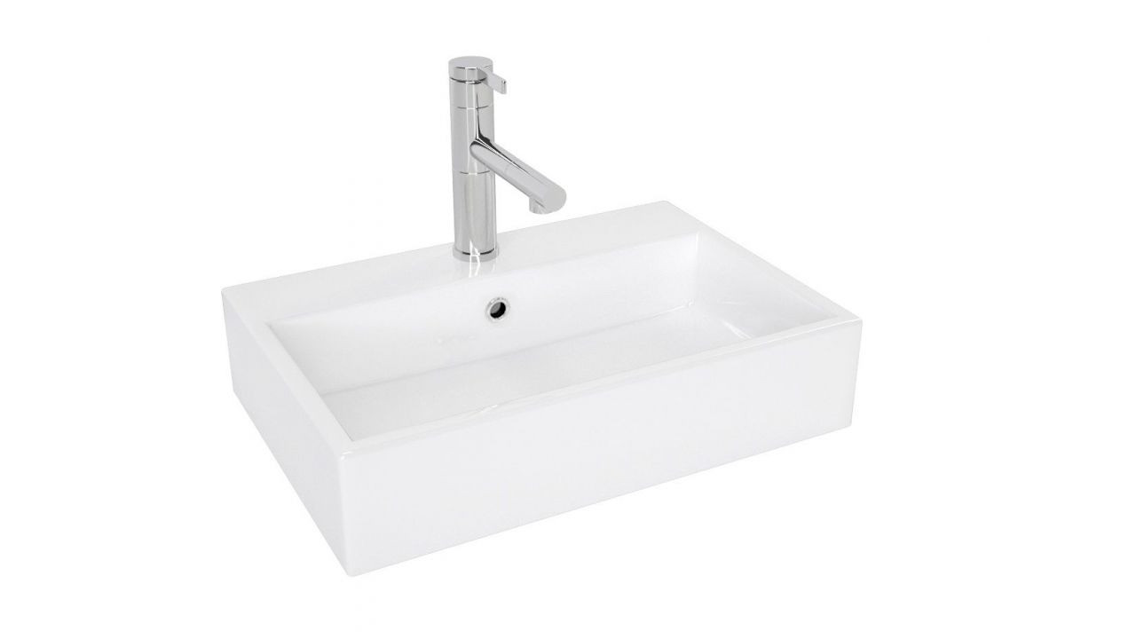 Poze Lavoar Valeria Alb ceramica sanitara - 50,5 cm