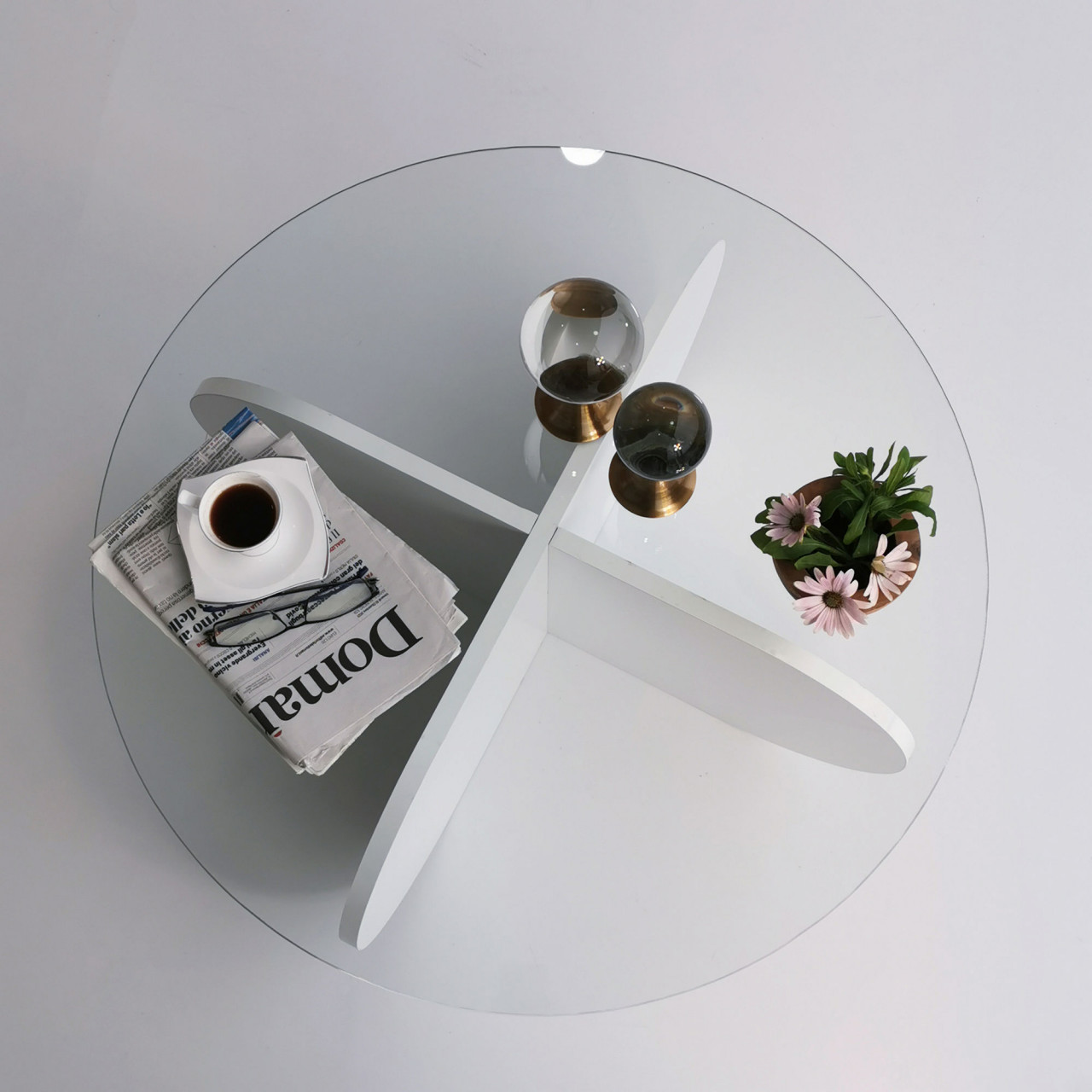 Poze Masa de cafea Bubble alba